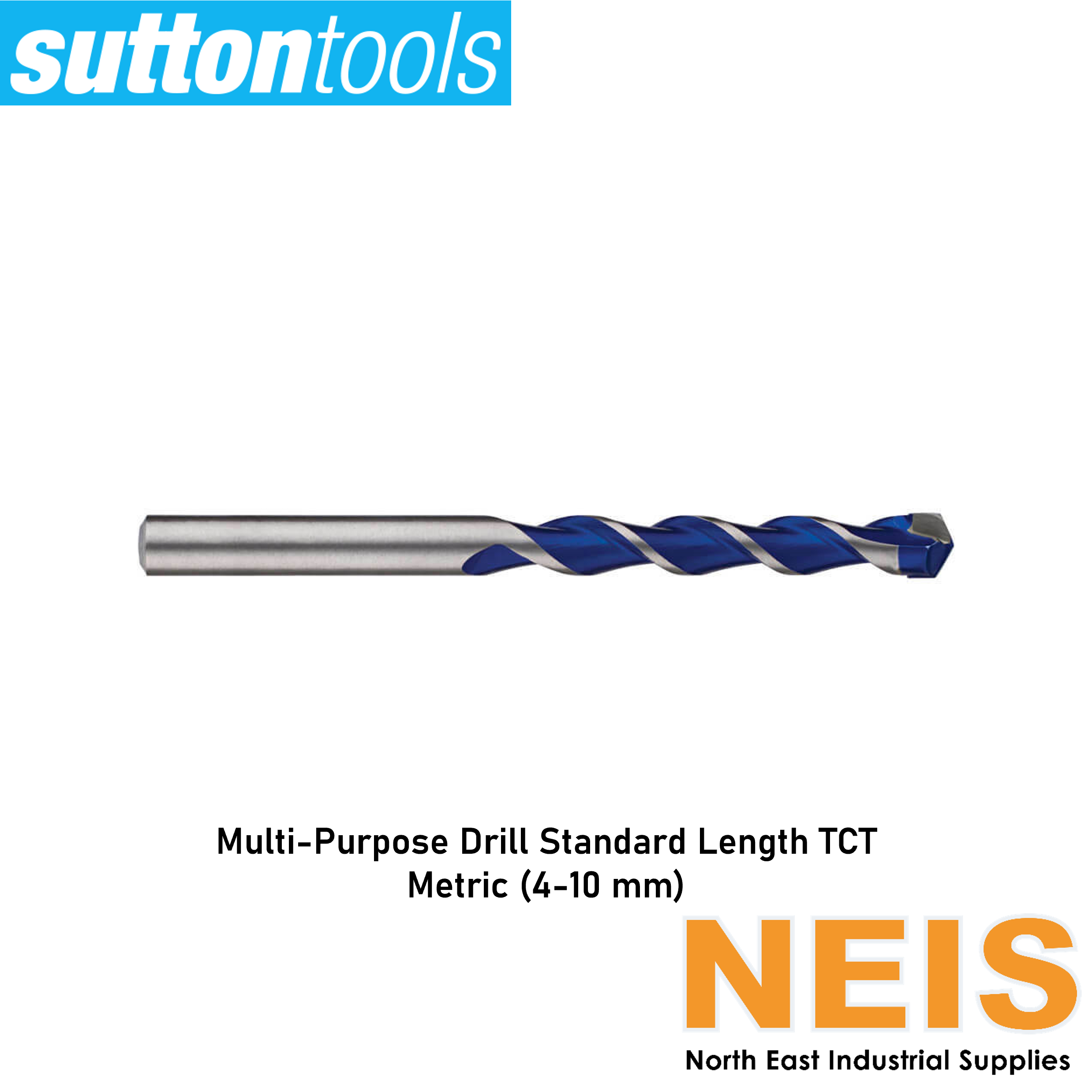 SUTTON TOOLS MultiPurpose Drills TCT Standard Metric (410mm) D610