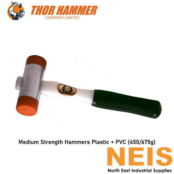 THOR Thorex Plastic Hammers Orange Medium Polyurethane 450g