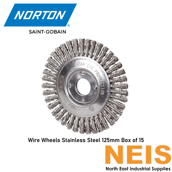 NORTON Expert Quantum Wire Wheels Twist Knot S.Steel 125mm 15pk 210013716 - Pipeline, 12k RPM