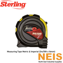 STERLING Measuring Tape Metric & Imperial Fibreglass 3m/10ft x 16mm