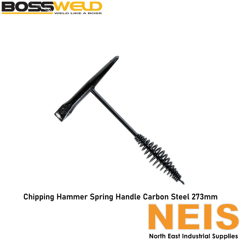 BOSSWELD Chipping Hammer Spring Handle Carbon Steel 273mm 400g