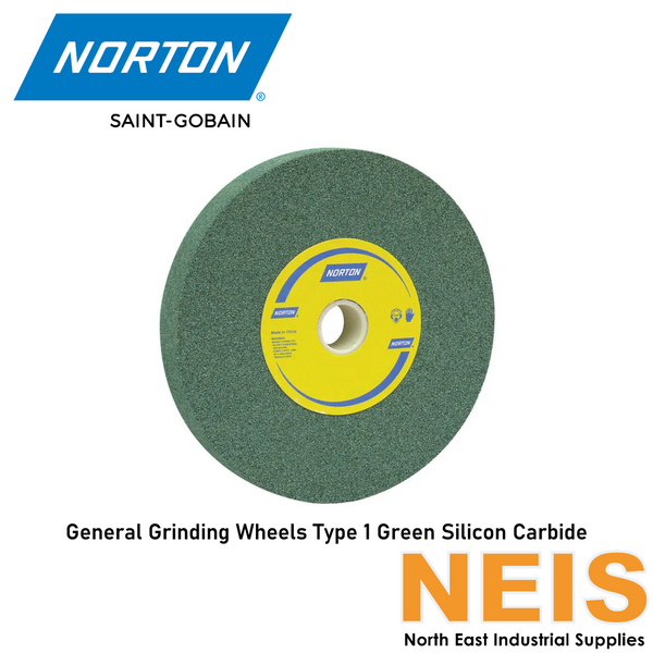 NORTON General Purpose Grinding Wheels Type 1 39C Green Silicon Carbide