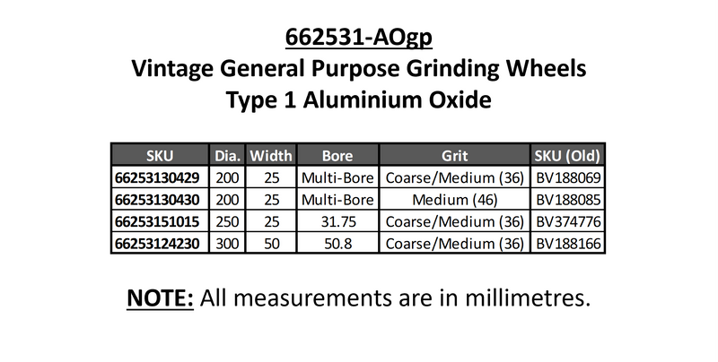 NORTON General Purpose Grinding Wheels Type 1 Aluminium Oxide