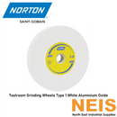 NORTON Toolroom Grinding Wheels Type 1 White Aluminium Oxide