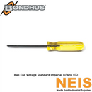 BONDHUS Ball End Screwdrivers Vintage Standard Imperial BD011 - Protanium, Lucite