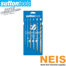 SUTTON TOOLS Silver Bullet Long Series Drill Set 6pc 3-10mm D1100006 - M2 HSS, 118° Standard Point