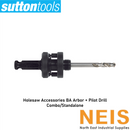 SUTTON TOOLS Holesaw Accessories BA Arbor/Pilot Drill Imperial H107