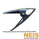 PAULCALL Vintage Spring Clamps Steel Imperial (1"-3" Opening) JF27/x - Rustproof