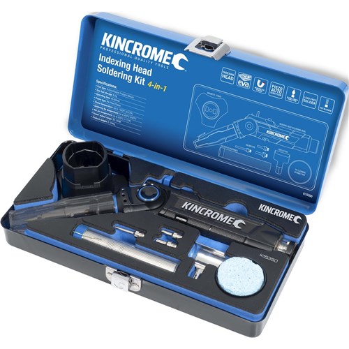 KINCROME Soldering Iron Kit 4 in 1 Indexing Head K15350 - Butane, Lead-Free, Auto Ignition