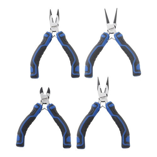 KINCROME Technicians Mini Plier Set 4 Piece K4226 - Chrome-Vanadium, TPR