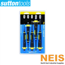 SUTTON TOOLS Pin Punch Set 5-Piece 2-6mm M7060005 - CrV, Black Oxide