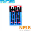 SUTTON TOOLS Nail Punch Set 5-Piece 2-6mm M7090005 - CrV, Black Oxide