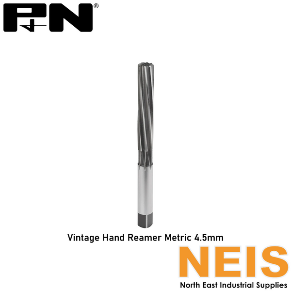 P&N Vintage Hand Reamer Metric 4.5mm - HSS, Bright, Square