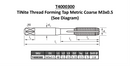 SUTTON TOOLS TiNite Thread Forming Tap Metric M3x0.5 - HSSE V3, Short