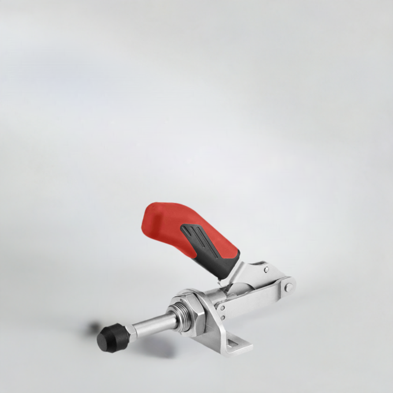 AMF Push-Pull Toggle Clamps Angle Base Steel Red Handle 6841 - Galvanised, Passivated