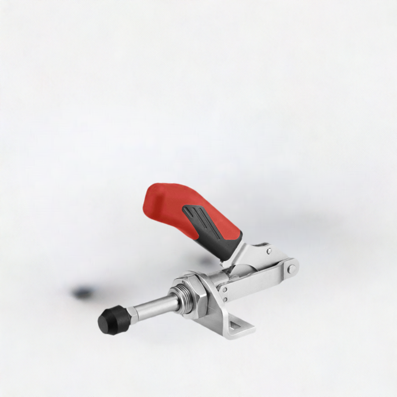 AMF Push-Pull Toggle Clamps Angle Base Steel Red Handle 6841 - Galvanised, Passivated