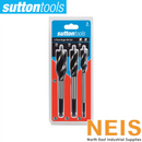 SUTTON TOOLS Auger Bit Sets 4 Flute Alloy Steel 3-5 Piece D514000x - Hex Shank