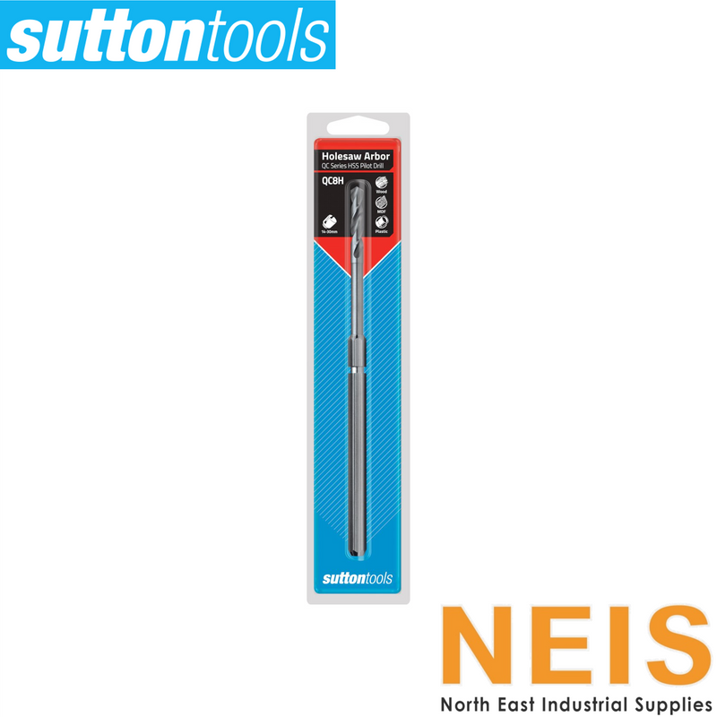 SUTTON TOOLS Holesaw Pilot Drils Metric 8x180mm HSS/TCT H110 - QC, WHC